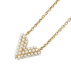 Louis Vuitton Gold Plated Essential V Pearl Necklace Secondhand