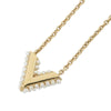 Louis Vuitton Gold Plated Essential V Pearl Necklace Secondhand