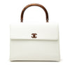 Chanel CC Caviar Kelly Wood Top Handle Bag Secondhand