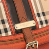 Burberry Haymarket Check Coated Canvas and Grained Leather Clutch Secondhand