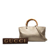 Gucci Medium Calfskin Bamboo Shopper Satchel Secondhand
