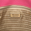 Prada Studded Leather Trimmed Canvas Front Pocket Tote Secondhand
