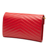 Saint Laurent Grain De Poudre Chevron Monogram Envelope Wallet on Chain Secondhand