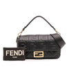 Fendi Zucca Embossed Leather Baguette Satchel Secondhand
