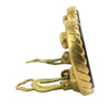 Chanel CC Gold Plated and Enamel Round Clip On Earrings Secondhand