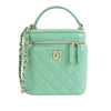 Chanel Small CC Caviar Top Handle Vanity Case with Chain Secondhand