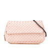 Bottega Veneta Leather Intrecciato Chain Flap Crossbody Secondhand