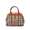 Burberry Medium House Check Canvas and Leather Milverton Satchel Secondhand