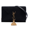 Saint Laurent Embroidered Satin Monogram Kate Tassel Wallet on Chain Secondhand
