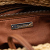 Miu Miu Raffia Floral Applique Crystal Chain Satchel Secondhand