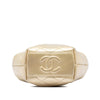 Chanel CC Metallic Quilted Lambskin Kisslock Frame Handbag Secondhand