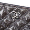 Chanel Small Quilted Crinkled Patent O Case Clutch Secondhand
