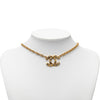 Secondhand Chanel CC Gold Plated Strass Pendant Necklace