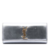 Saint Laurent Smooth Metallic Calfskin Monogram Cassandre Clutch Secondhand