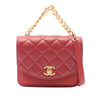 Chanel Mini Quilted Calfskin and Caviar Chain Handle Flap Secondhand