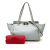 Valentino Small Leather Rockstud Trapeze Satchel Secondhand