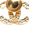 Chanel CC Enamel Gold Plated Brooch Secondhand