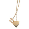 Chanel CC Gold Plated Laquered Heart Pendant Necklace Secondhand