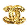 Secondhand Chanel CC Gold Plated Quilted Brooch