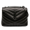 Saint Laurent Small Matelasse Calfskin Monogram Monochrome LouLou Shoulder Bag Secondhand