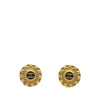 Chanel CC Gold Plated Resin Round Clip On Earrings Secondhand