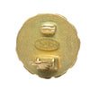 Chanel CC Gold Plated Resin Round Clip On Earrings Secondhand