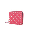 Valentino Quilted Lambskin Rockstud Zip Around Compact Wallet Secondhand