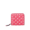 Valentino Quilted Lambskin Rockstud Zip Around Compact Wallet Secondhand