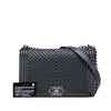 Chanel Medium Chevron Wrinkled Lambskin Boy Flap Secondhand