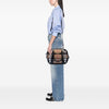 Burberry Small Leather Trimmed House Check Canvas Bridle Orchard Satchel Secondhand
