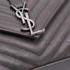 Saint Laurent Medium Quilted Chevron Sheepskin College Satchel Secondhand