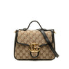 Gucci Mini GG Marmont Matelasse Diagonal GG Canvas and Calfskin Top Handle Bag Secondhand