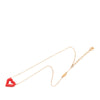 Louis Vuitton Gold Plated Rubber Heart Pendant Necklace Secondhand