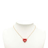 Louis Vuitton Gold Plated Rubber Heart Pendant Necklace Secondhand