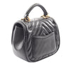Chanel Mini Reverse Quilted Chevron Lambskin Round Satchel Secondhand