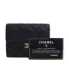 Chanel CC Quilted Caviar Flap Card Holder On Chain Secondhand