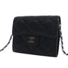 Chanel CC Quilted Caviar Flap Card Holder On Chain Secondhand