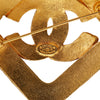 Chanel CC Gold Plated Diamond Brooch Secondhand