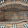 Burberry House Check Canvas Trimmed Leather Shoulder Bag Secondhand