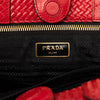 Secondhand Prada Small Woven Goatskin Madras Satchel