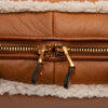 Miu Miu Large Shearling Trimmed Calfskin Logo Beau Shoulder Bag Secondhand
