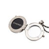 Chanel CC Silver Plated Lambskin Woven Resin Crystal Mirror Ball Pendant Necklace Secondhand
