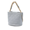 Chanel CC Quilted Caviar Chain Scarf Handle Bucket Bag Secondhand