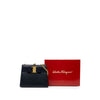 Ferragamo Leather Vara Bow Kiss Lock Chain Crossbody Secondhand