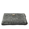 Chanel CC Embossed Caviar Camellia Flat Phone Case Wallet Pouch Secondhand
