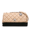 Chanel CC Bicolor Quilted Calfskin and Caviar Single Flap Secondhand
