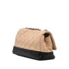 Chanel CC Bicolor Quilted Calfskin and Caviar Single Flap Secondhand