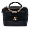 Chanel Quilted Iridescent Caviar Globe Trotter Vanity with Chain Secondhand