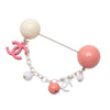 Chanel Silver Plated Resin CC Charm Pin Brooch Secondhand