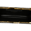 Saint Laurent Croc Embossed Patent Midnight Clutch on Chain Secondhand